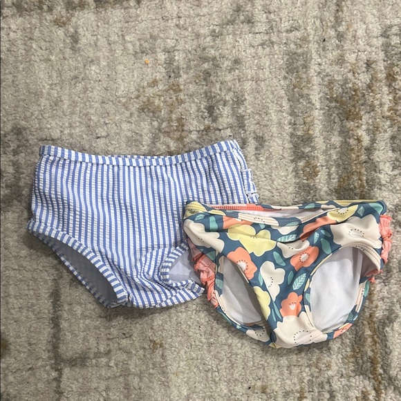Ruffle Butts Toddler Bathing Suit Swim Bottoms Set of Two - Picture 2 of 6